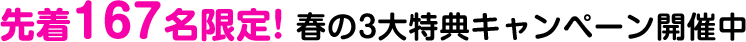 先着167名限定