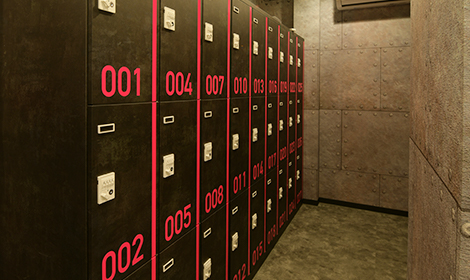 気軽に通える男女別シャワールーム/専用ロッカー完備